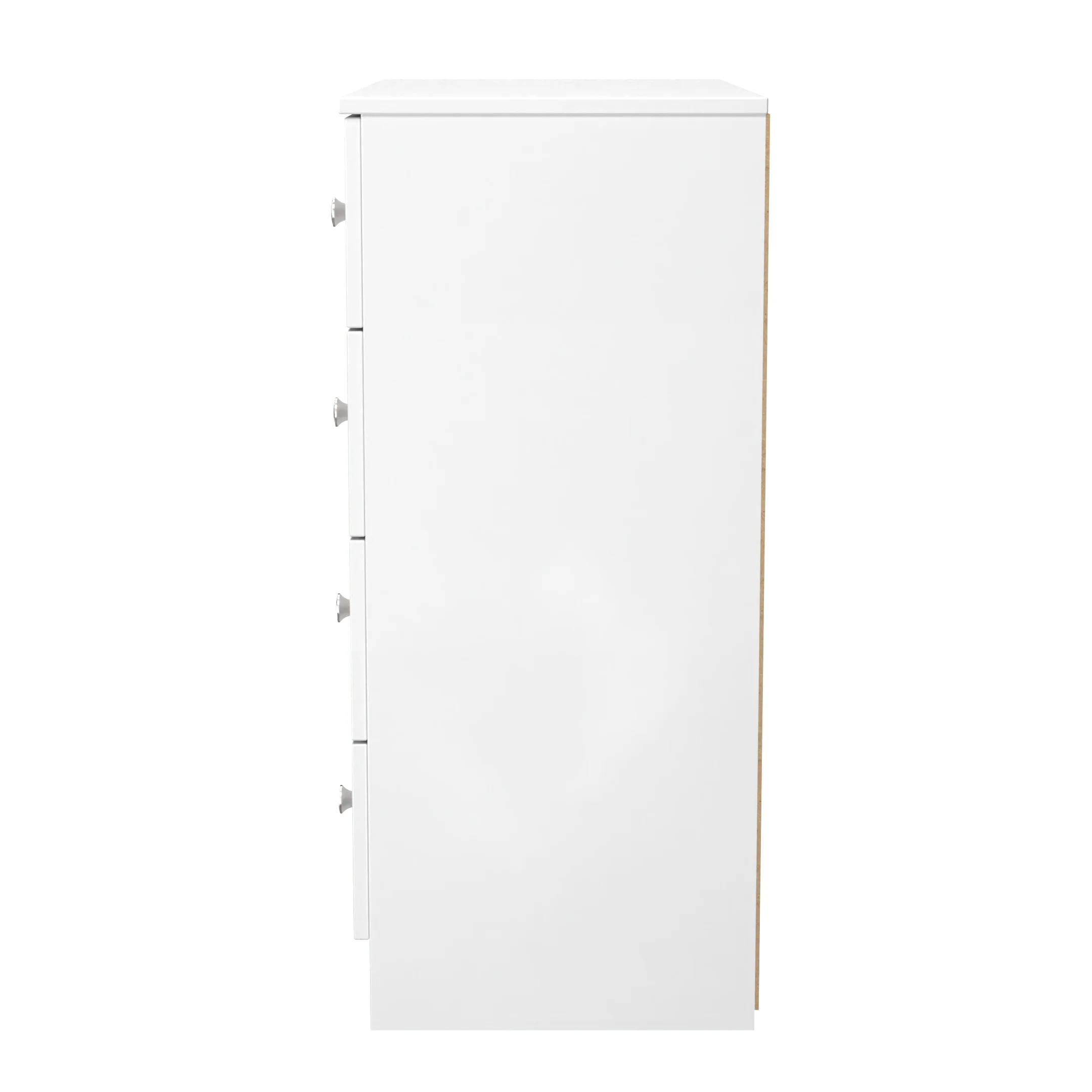 Yarmouth 4 Drawer Chest in White & White Matt - Ready Assembled - Image 3