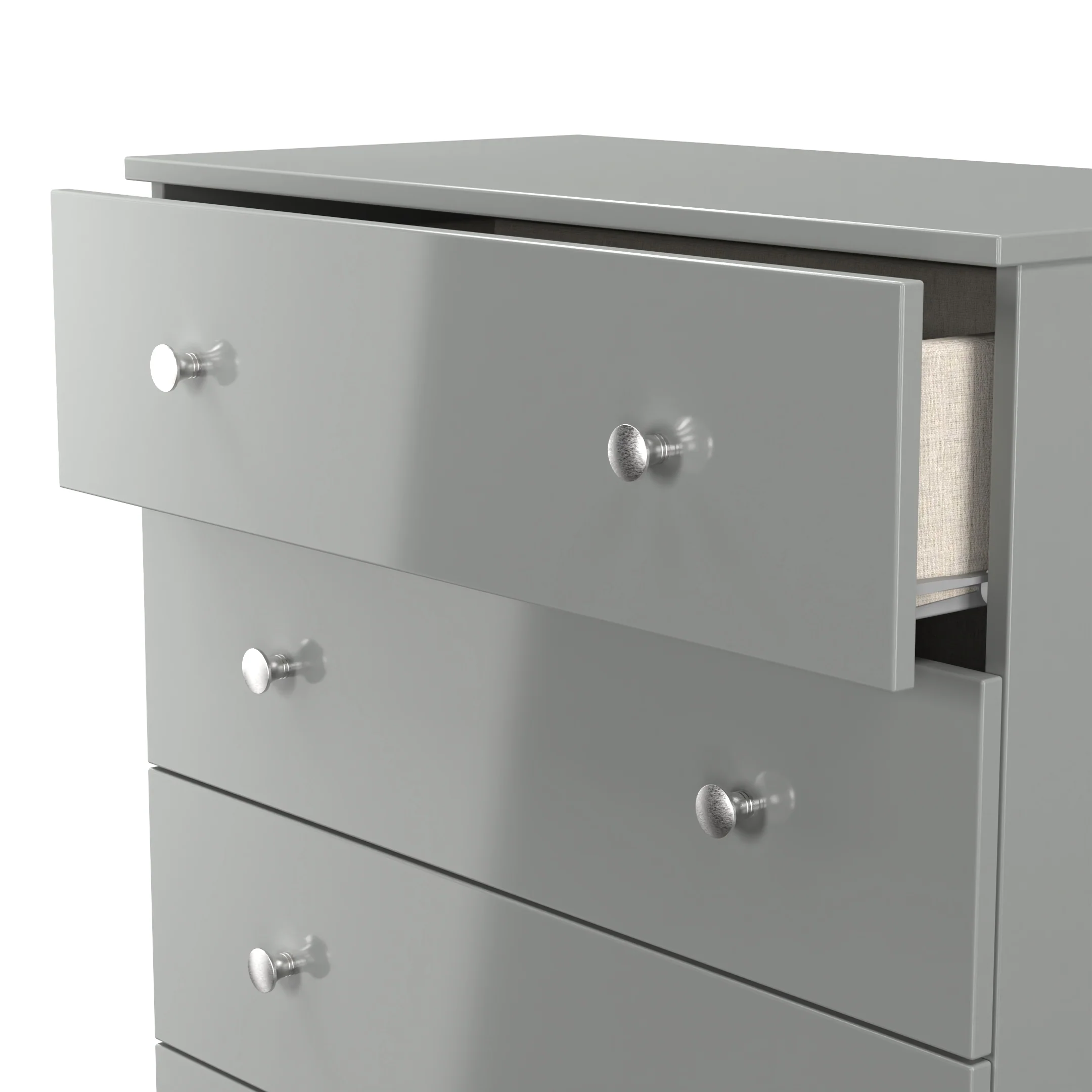 Yarmouth 5 Drawer Chest in Uniform Grey & Dusk Grey - Ready Assembled - Image 6