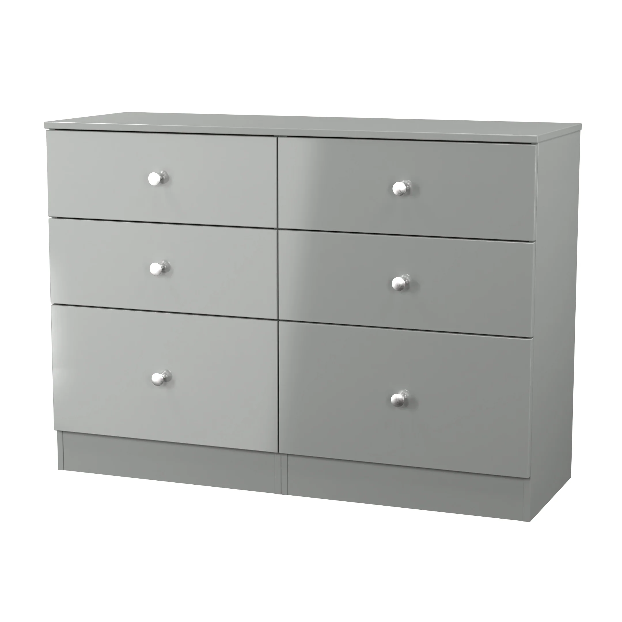 Yarmouth 6 Drawer Midi Chest in Uniform Grey & Dusk Grey - Ready Assembled - Image 3