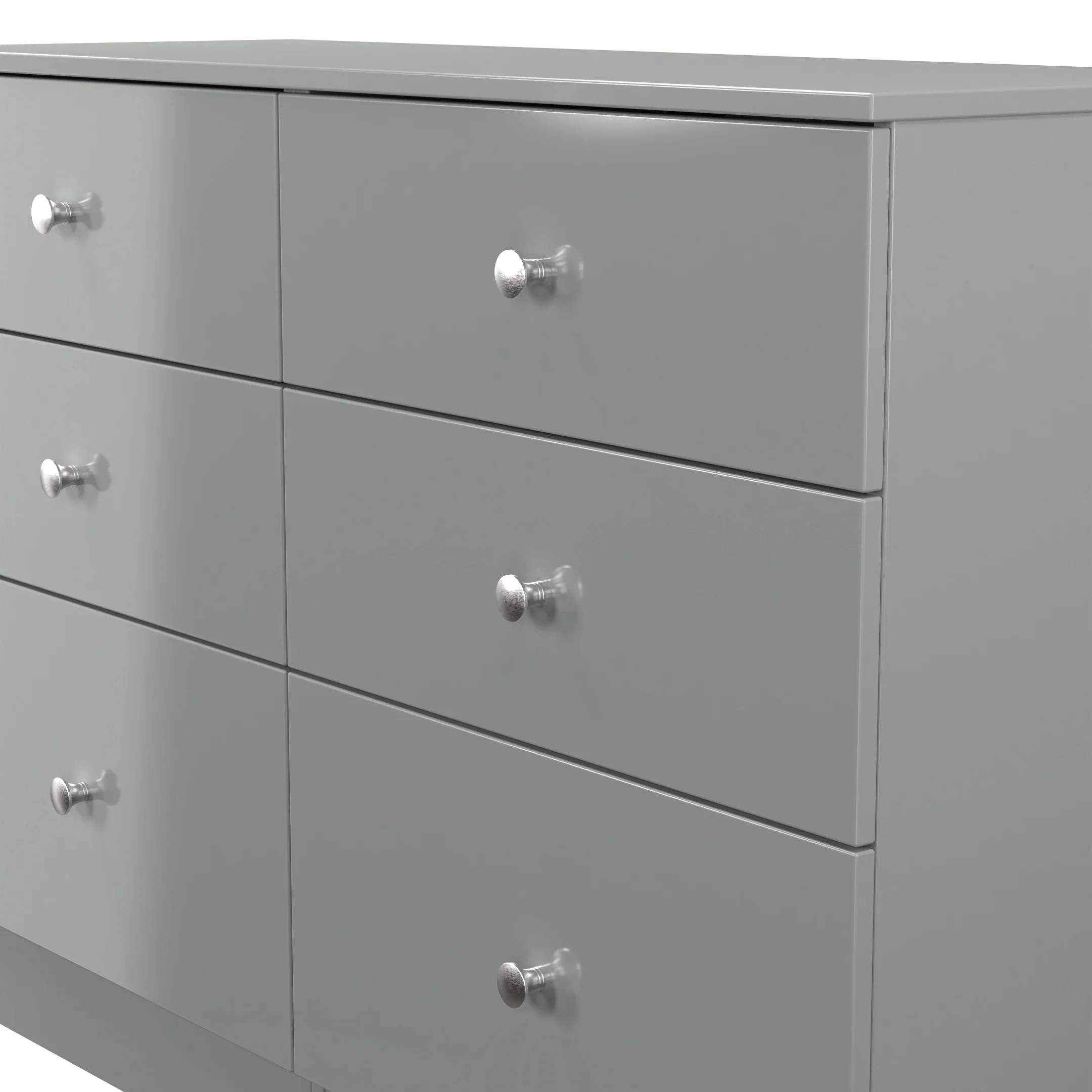 Yarmouth 6 Drawer Midi Chest in Uniform Grey & Dusk Grey - Ready Assembled - Image 4