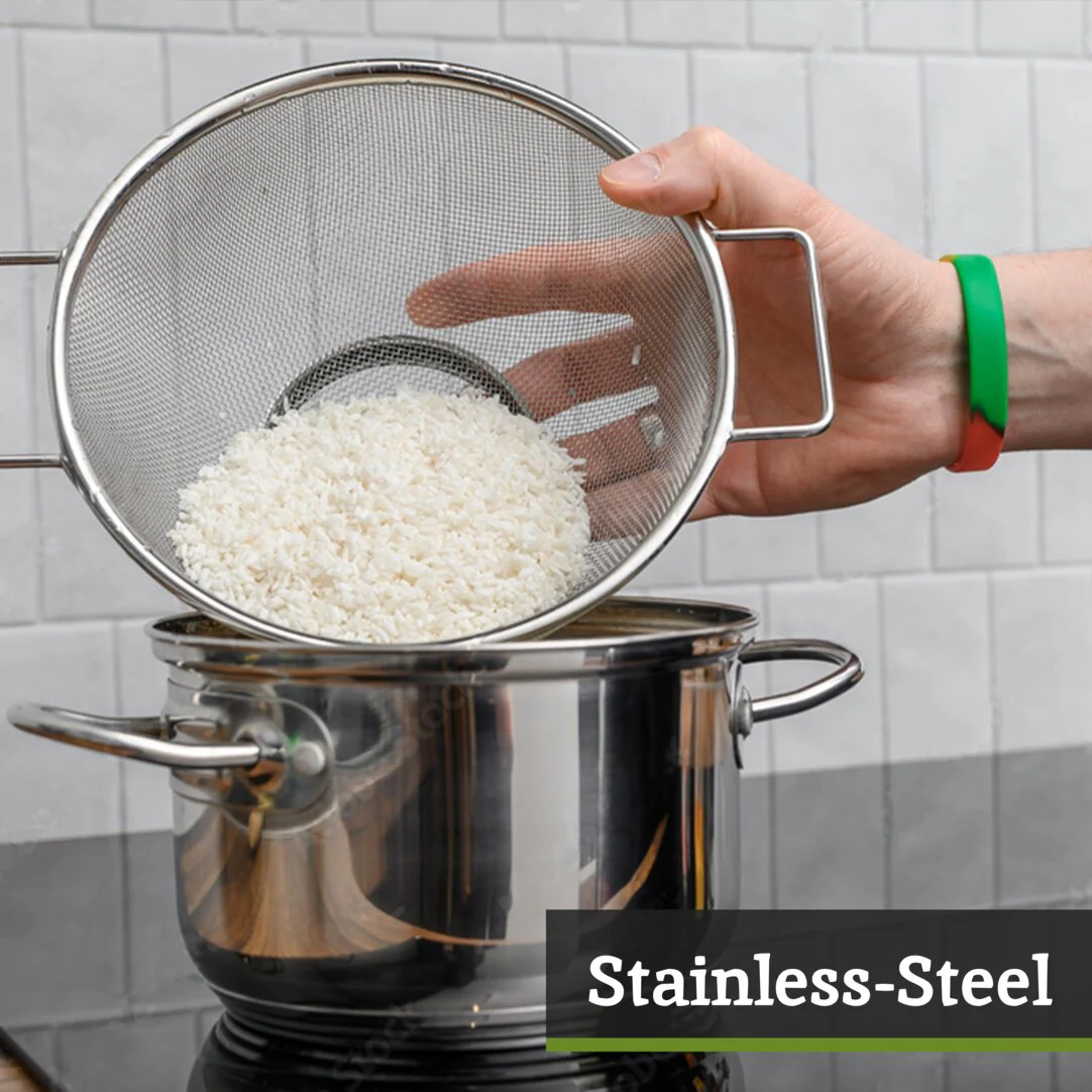 Zenigo Stainless Steel Mesh Colander With Handles - Image 3
