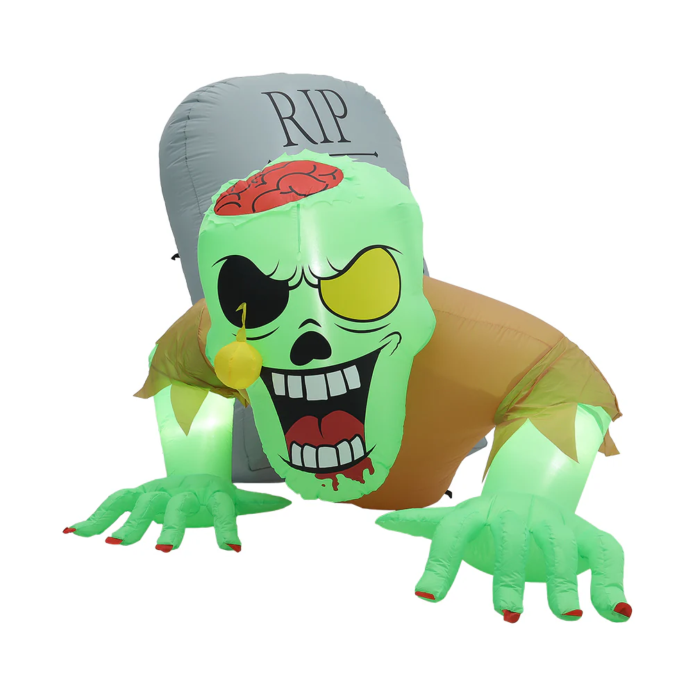 Zombie Tombstone Halloween Inflatable with Lights - Image 5