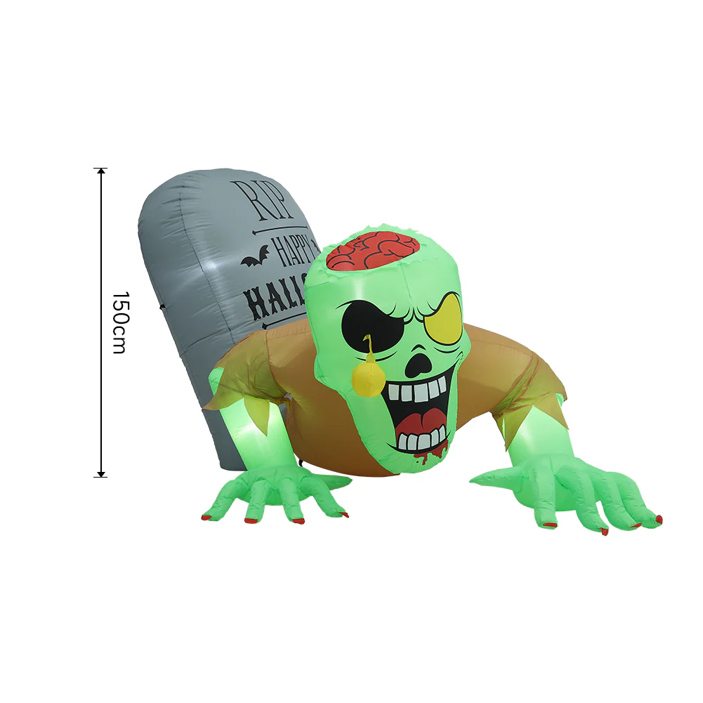 Zombie Tombstone Halloween Inflatable with Lights - Image 8