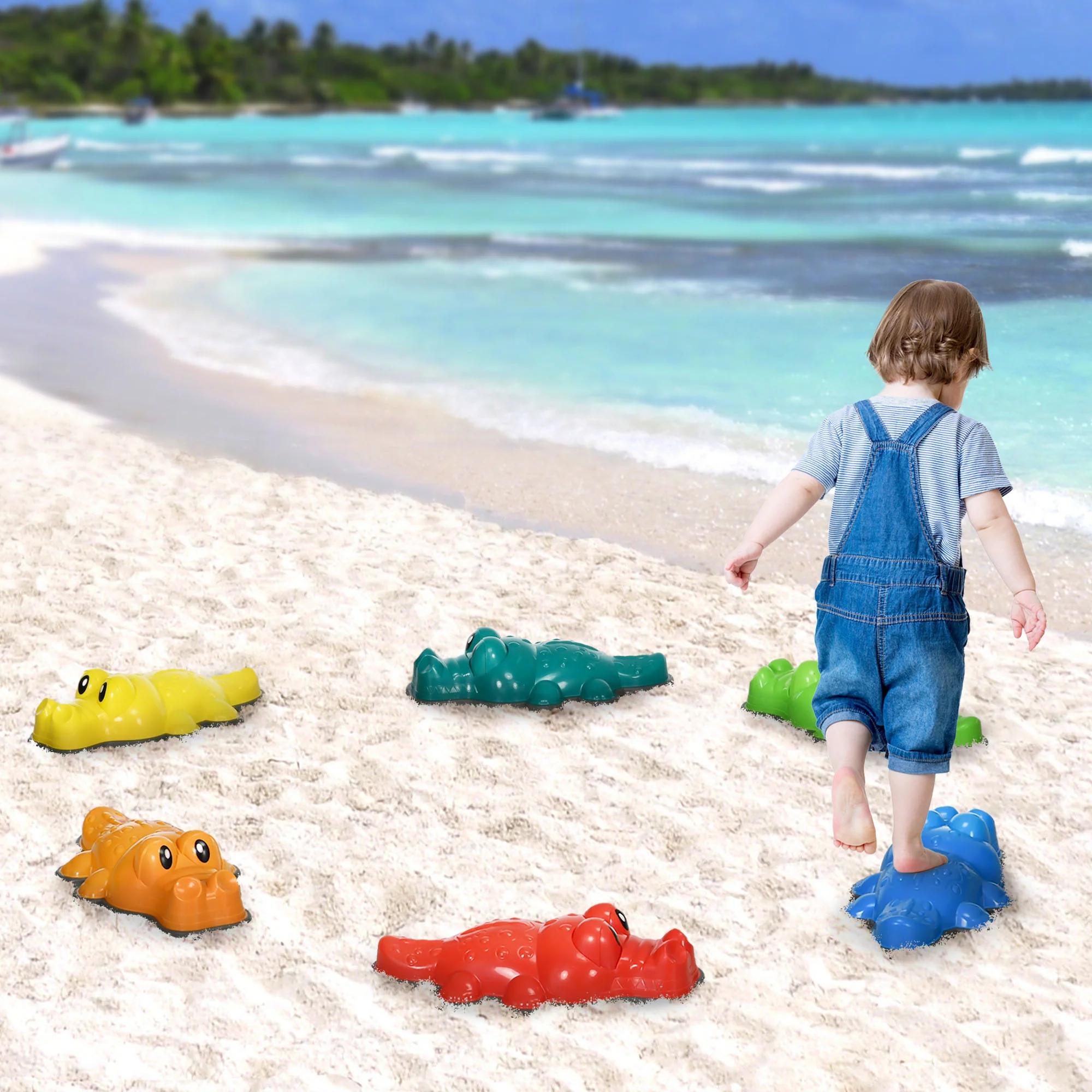 ZONEKIZ 6PCs Kids Kids Stepping Stones w/ Anti-Slip Edge, Indoor and Outdoor - Image 7
