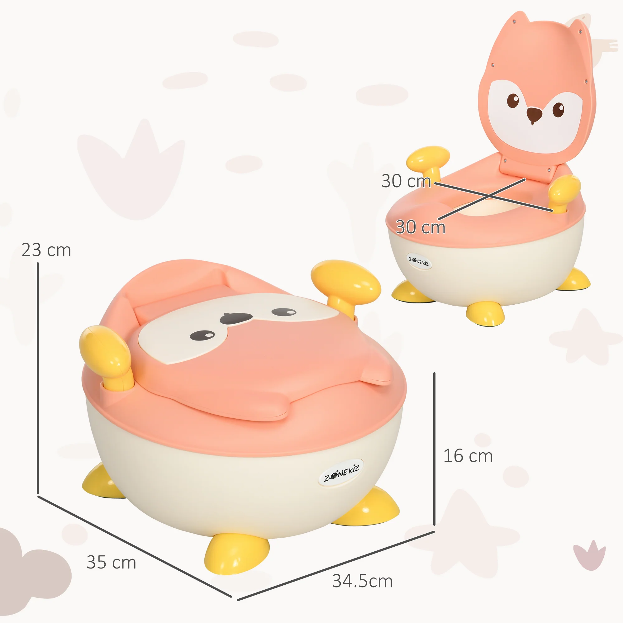 ZONEKIZ Infant Potty Training Toilet With Splash Guard - Image 5